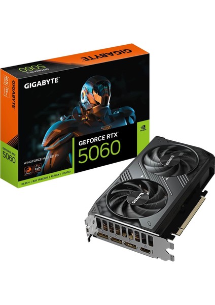 Geforce RTX5060 Wındforce Max Oc GV-N5060WF2MAX Oc-8gd Gddr7 8gb 128BIT Gaming (Oyuncu) Ekran Kartı