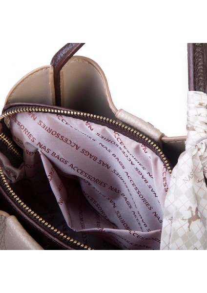 Fularlı Mini Boy El ve Çapraz Çanta Kum Kahve Lopez fırsatları