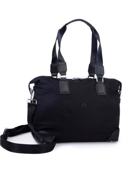 Ultra Hafif Su Geçirmez Spor Kadın Büyük Boy Omuz ve Çapraz Çanta Siyah