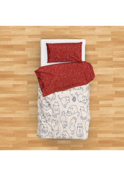 Womens And Cats Çift Taraflı Nevresim Takımı - 160 cm x 220 cm