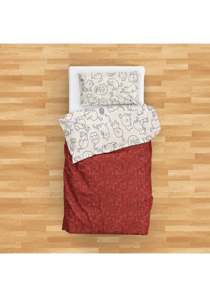 Womens And Cats Çift Taraflı Nevresim Takımı - 160 cm x 220 cm fiyatları