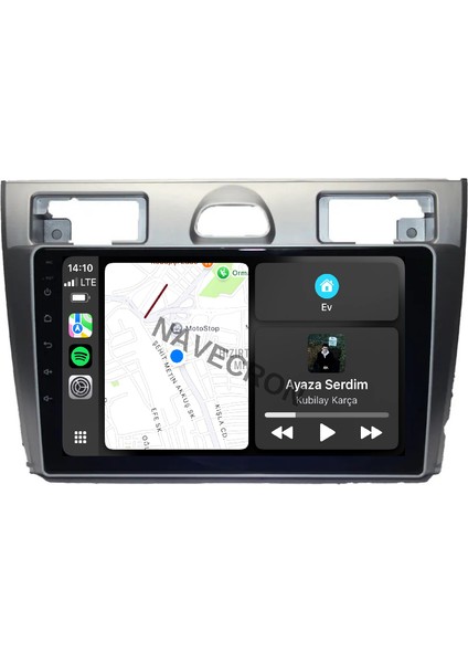 Ford Fıesta 2006-08 9" Gri Uyumlu Android Multimedia Gerçek 4/64 Kablosuz Carplay Geri Görüş Kameralı
