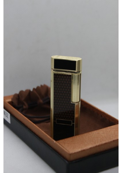 Deri Keseli Slim Siyah Gold Desenli Çakmak fiyatları