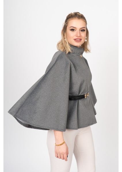 Dik Yaka Kemerli Kısa Panço 2620 fırsatları