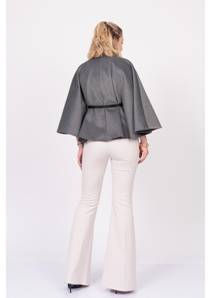 Dik Yaka Kemerli Kısa Panço 2620 indirimleri