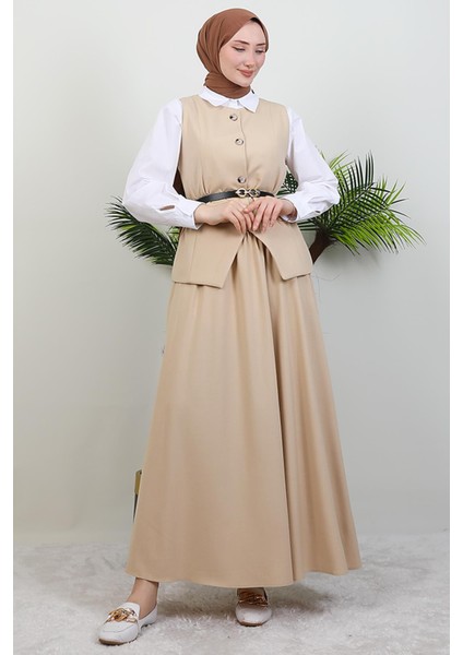 Yelekli Etekli Takım Krem fiyatları