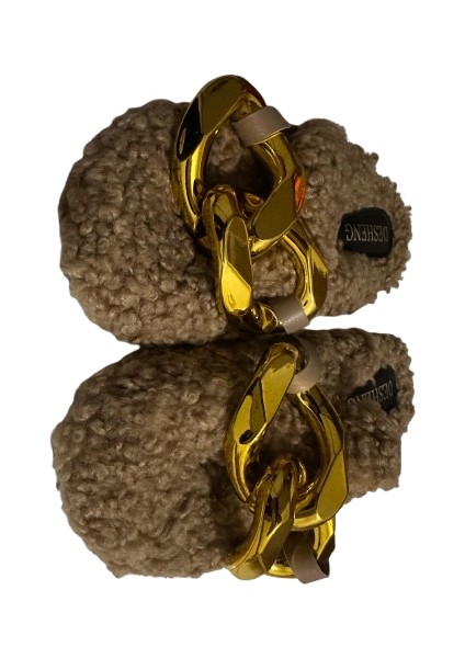 Soft Kürk Metal Zincir Kabarık Kadınlar Için Rahat Sıcak Peluş Ev Açık Dış Mekan Kapalı Yeni Terlikler fiyatları