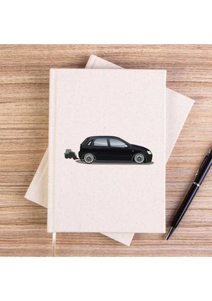 Opel Corsa Krem Çizgisiz Kanvas Defter Çizgisiz
