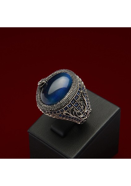 727 Safir Zirkon Gümüş Yüzük modelleri