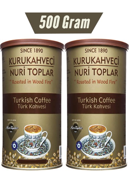 Yuvarlak Teneke Kutuda Türk Kahvesi 2 x 250 gr Kuru Kahve