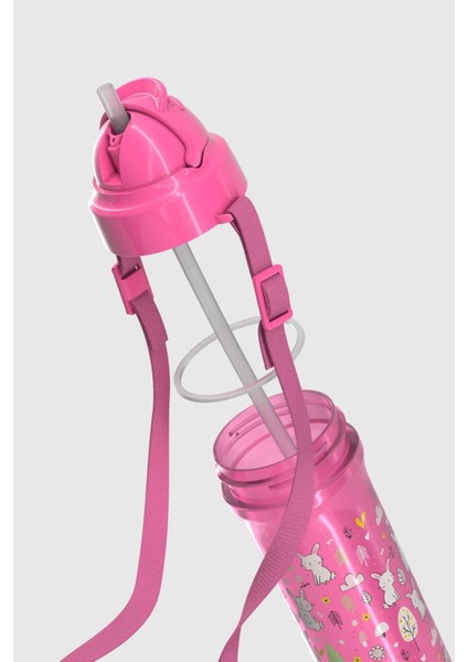 Migo Tavşan Desenli 300 ml Askılı Pipetli Pp Bebek Suluk 912013 Pembe modelleri