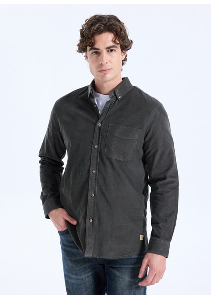 Regular Fit Haki Erkek Gömlek 261 Lcm 241001 Wornes Haki fiyatları