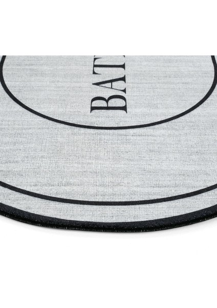 Armasi Gri Oval Banyo Paspası Dijital Baskı Yıkanabilir Kaymaz 2li Banyo Paspas Takımı 40x60 60x100 indirimleri