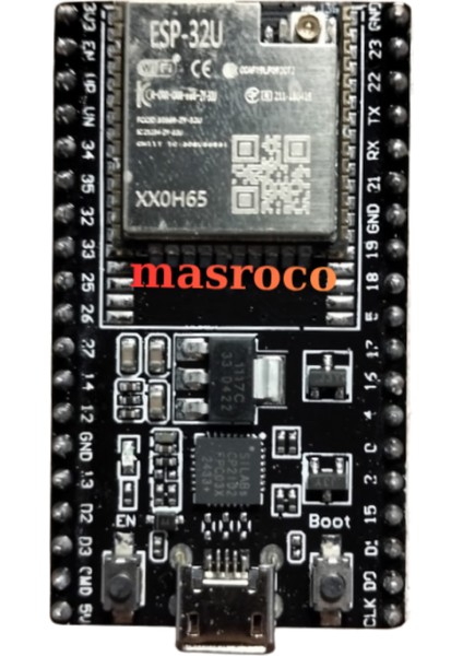 32-WROOM-32U Wifi Bluetooth Geliştirme Modülü (Siyah)+Hediye Setli