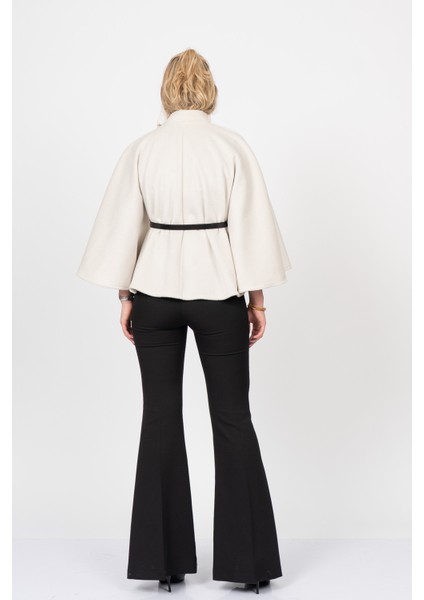 Dik Yaka Kemerli Kısa Panço 2620 fiyatları