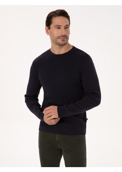 Erkek Lacivert Slim Fit Kazak 50318976-VR033 modelleri