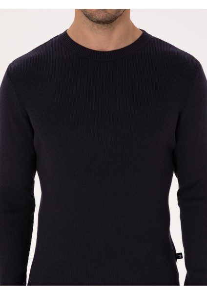 Erkek Lacivert Slim Fit Kazak 50318976-VR033