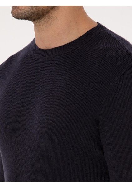 Erkek Lacivert Slim Fit Kazak 50318976-VR033