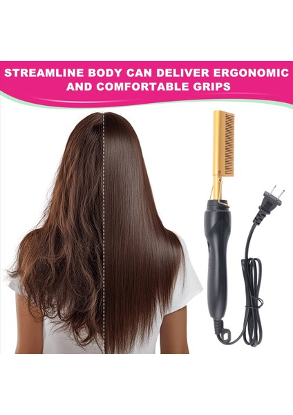 Saç Düzleştirici Tarak Islak ve Kuru Saç Düzleştirici Kıvırma Demir Ev Elektrikli Tarak 3in1 Düz Kıvırma Tarak Abd Fiş (Yurt Dışından) fırsatları
