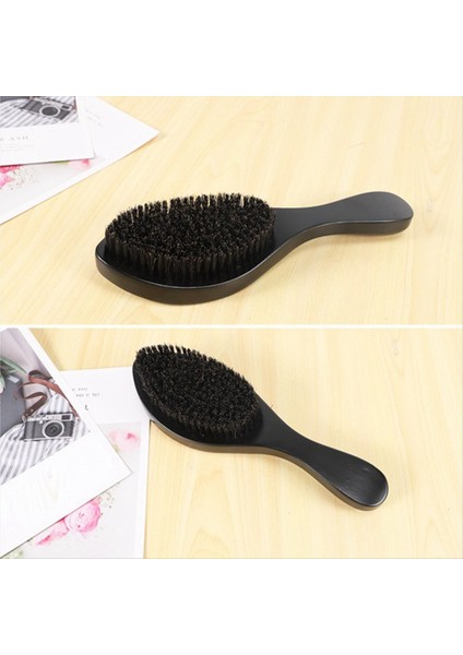 1pcs Siyah Uzun Kavisli Sakal Tarak Kıl Fırçası Kayın Ahşap Kıl Fırça Erkekler Saç Bakımı Için Tarağlık (Yurt Dışından)