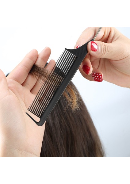 1pcs Sıcak Moda Siyah Ince Dişli Tarak Plastik ve Metal Pim Anti-Statik Saç Tarzı Fare Kuyruğu 220X28X4MM Saç Şekillendirme Güzellik Araçları (Yurt Dışından) modelleri
