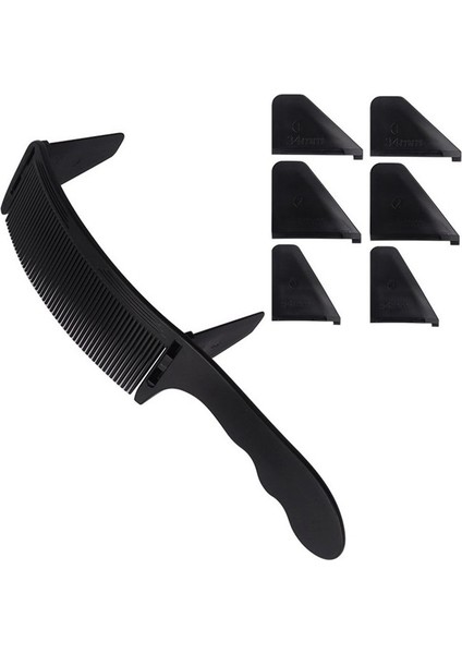 1set Konumlandırma Tarak Berber Saç Kesim Tarak Salonu Kuaför Klipsli Kavisli Tarak Erkekler Saç Şekillendirme Aracı, Siyah (Yurt Dışından) modelleri