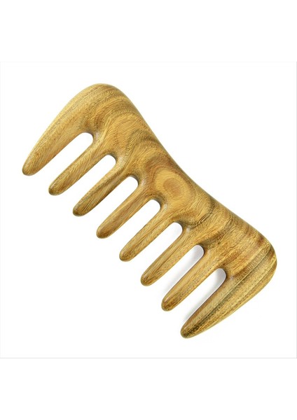1pcs Yeşil Geniş Diş Saç Tarağı - Kıvırcık Saçlar Için Doğal Ahşap Tarak - Masaj Targesi Için Statik Yok (Yurt Dışından) fiyatları
