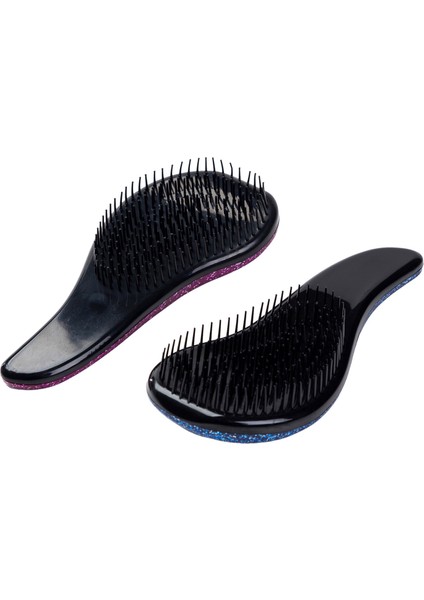 1pcs Parıltılı Sap Arapsaçlı Bozulma Tarak Duş Saç Fırçası Detangler Salon Stil Tamer Alet Saç Fırçası (Mor) (Yurt Dışından) fırsatları