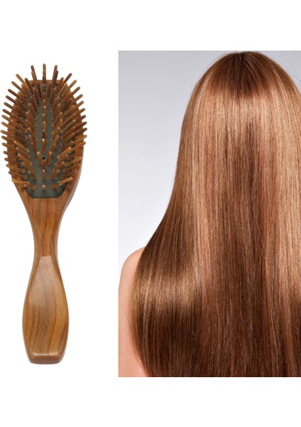 Sandal Ağacı Saç Fırçası Ahşap Doğal El Yapımı Bozulma Masaj Saç Tarağı ile Kutusu (Yurt Dışından) fırsatları