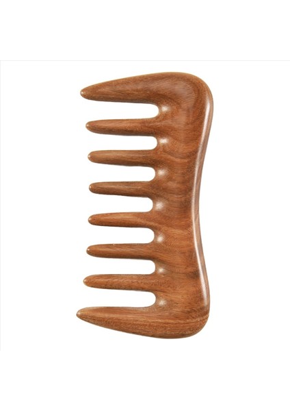 Geniş Diş Saç Tarak - Kıvırcık Saçlar Için Doğal Ahşap Tarak - Statik Sandal Ağaç Saç Yok Çıkış Için Ahşap Tarak (Yurt Dışından)