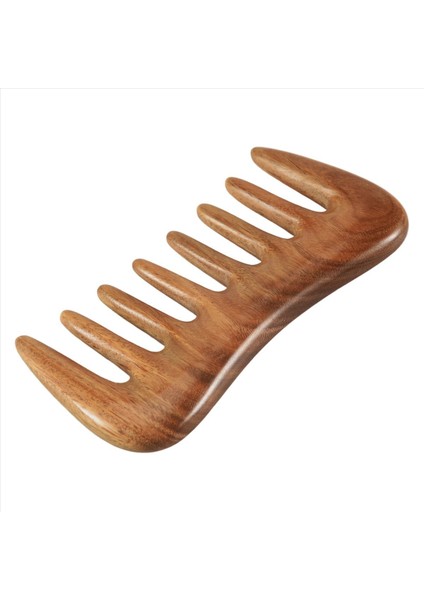 Geniş Diş Saç Tarak - Kıvırcık Saçlar Için Doğal Ahşap Tarak - Statik Sandal Ağaç Saç Yok Çıkış Için Ahşap Tarak (Yurt Dışından) modelleri