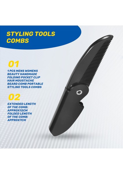 1 Pcs Erkek Kadınlar Güzellik El Yapımı Katlanır Cep Klipsi Saç Bıyık Sakal Tarak Taşınabilir Stil Araçları Tarak (Yurt Dışından) fırsatları