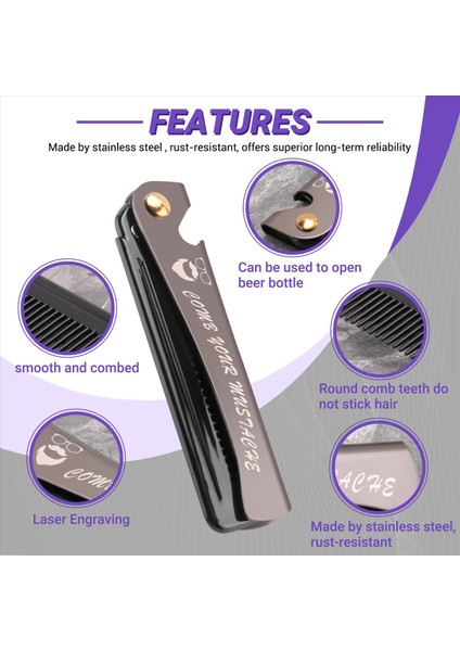1 Adet Siyah Erkek Katlanır Cep Tarağı Pp Dişler Bozulma Saç Sakalı Metal Sap Katlanabilir Tarama Yüz Bıyık Tarağı (Yurt Dışından) fırsatları
