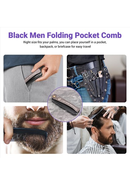 1 Adet Siyah Erkek Katlanır Cep Tarağı Pp Dişler Bozulma Saç Sakalı Metal Sap Katlanabilir Tarama Yüz Bıyık Tarağı (Yurt Dışından) indirimleri