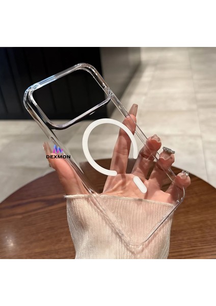 iPhone 17 Pro Uyumlu Sararmaz Şeffaf Magsafe Kılıf Kamera Koruma Çıkıntılı Sert Ince Pc Mika