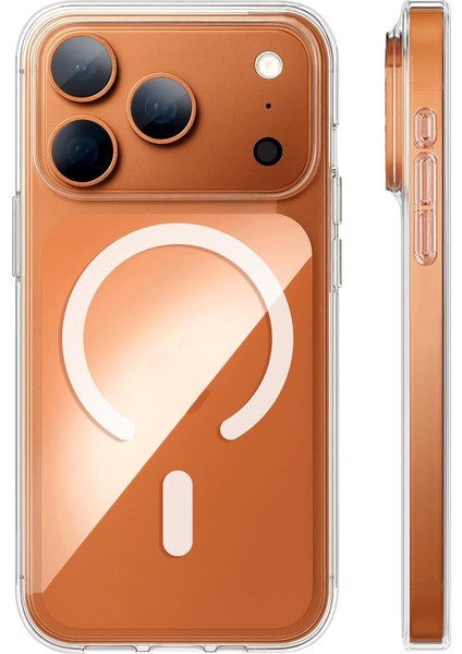 iPhone 17 Pro Uyumlu Sararmaz Şeffaf Magsafe Kılıf Kamera Koruma Çıkıntılı Sert Ince Pc Mika