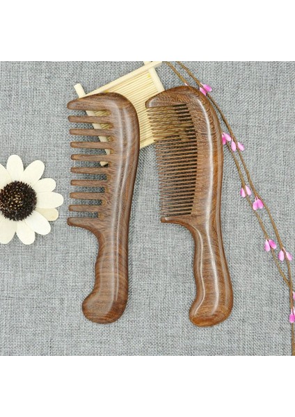 Sandal Ağacı Geniş Diş Tarağı Kıvırcık Saç Portatif Kaba Diş Ahşap Tarak Saç Masaj Aracı Ince (Yurt Dışından) indirimleri