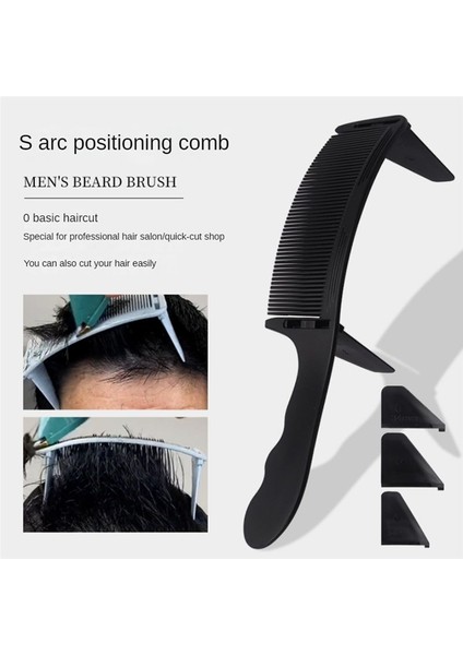1set Konumlandırma Tarak Berber Saç Kesim Tarak Salon Kuaför Klipsli Kavisli Tarak Erkekler Saç Şekillendirme Aracı, Beyaz (Yurt Dışından) fırsatları