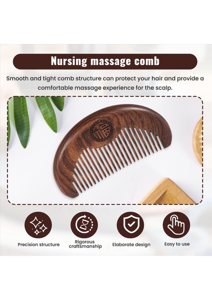 Saç Bakım Tarağı Anti-Statik El Yapımı Doğal Ahşap Ahşap Oyma Sandal Ağacı Cepler Cep Tarağı Masaj Tarağı Saç Tarağı (Yurt Dışından) indirimleri