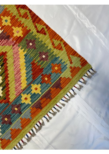 El Dokuma Afgan Kilim Yün Kök Boya