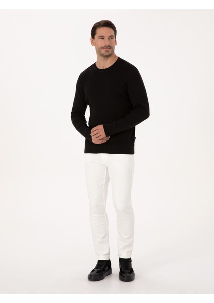 Erkek Siyah Slim Fit Kazak 50318976-VR046 fırsatları