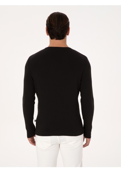 Erkek Siyah Slim Fit Kazak 50318976-VR046 indirimleri