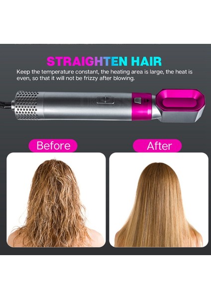 Saç Kurutma Tarağı Seti Sıcak Hava Styler Saç Kıvırıcı Düzleştirme Kıvrılma Demir Stil Fırçası Hava Saç Şekillendirme Aracı Eu Fiş A (Yurt Dışından) fırsatları