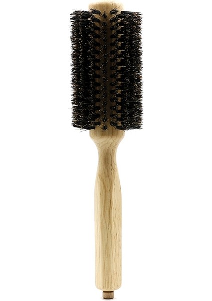 Berber Salon Ahşap Tutucu Domuz Kılları Yuvarlak Fırça Çıkarılabilir Kuyruk Profesyonel Kuaförlük Saç Fırçası Saç Yuvarlak Tarak (Yurt Dışından)