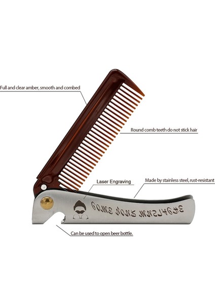 1 Adet Kahverengi Erkek Katlanır Cep Tarağı Pp Dişler Bozulma Saç Sakal Tarak Kolu Katlanabilir Tarama Yüz Bıyık Tarağı (Yurt Dışından) modelleri