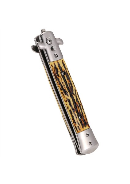 1pcs Otomatik Paslanmaz Çelik Taraklar Katlanabilir Bıçak Fırçaları Saç Düzeltici Tarak Fırçası Aksesuarları Kelebek Erkek Cebiçek Tarak Taklit Sığır Kemik Rengi (Yurt Dışından) fırsatları