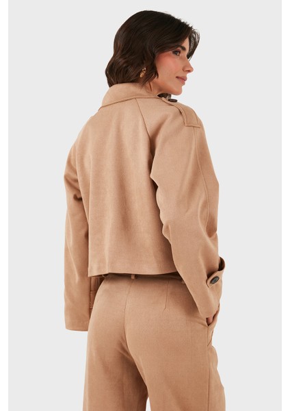 Via Dante Regular Fit Kruvaze Yaka Kısa Süet Ceket Bayan Ceket 68620513SUEDE modelleri