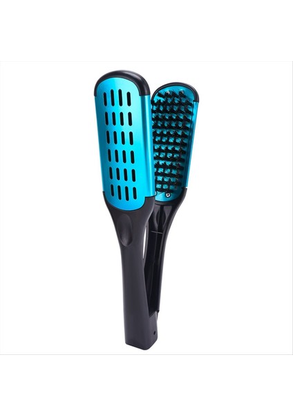 Domuz Kılı Çift Taraflı Fırça Tarak Kelepçesi Anti-Statik Saç Düzleştirici Aracı Tarağı Saç Splint Tomberi, Mavi (Yurt Dışından) indirimleri