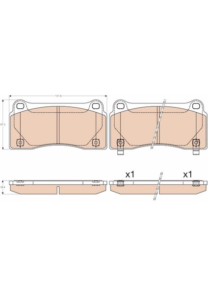 GDB3573 - Fren Balatası Ön - Trw fiyatları