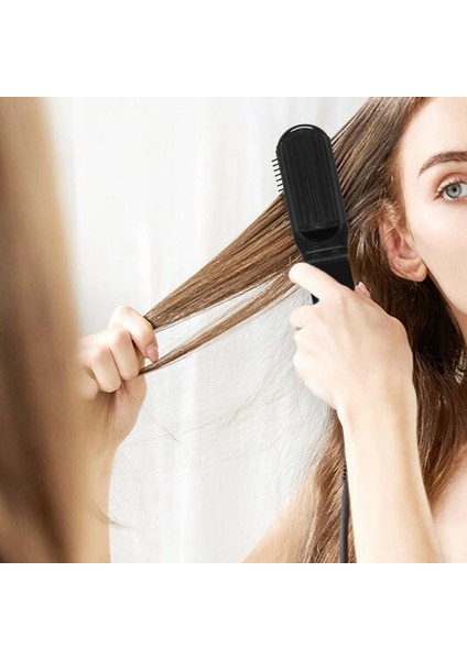 Taşınabilir Seyahat Katlanır Saç Fırçası Ayna Kompakt Cep Boyutu Tarak-Siyah (Yurt Dışından) modelleri